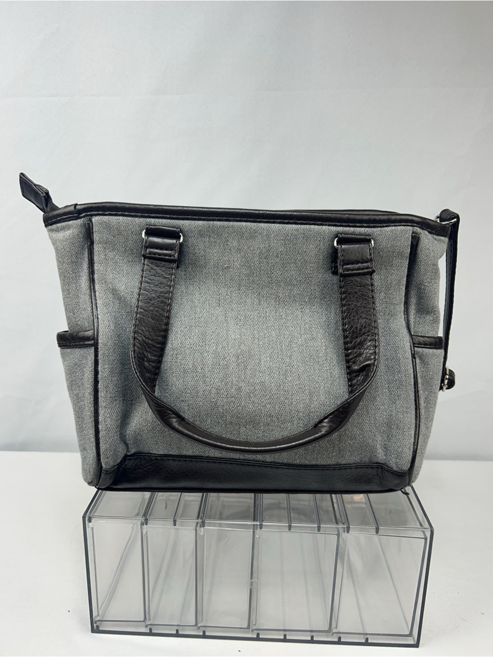 thirty-one Gray and Black Shoulder Tote